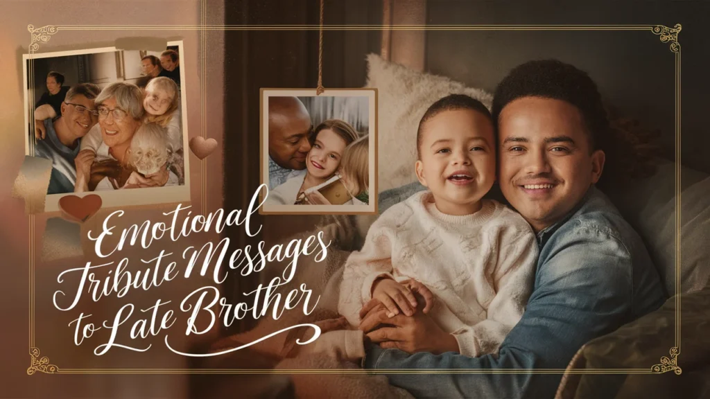 Emotional Tribute Messages to Late Brother