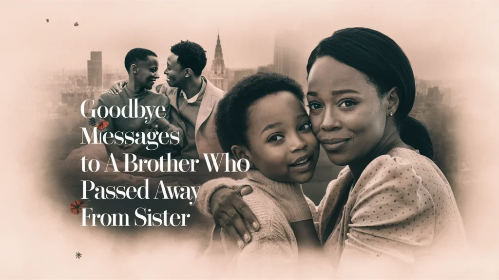 Goodbye Messages to a Brother Who Passed Away from Sister