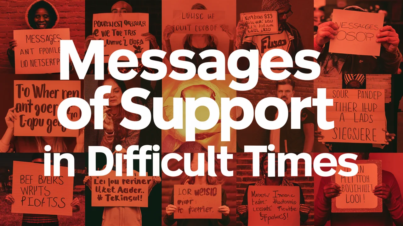 Messages of Support in Difficult Times