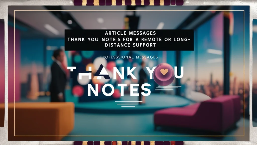 Addressing Thank You Notes for Remote or Long-Distance Support