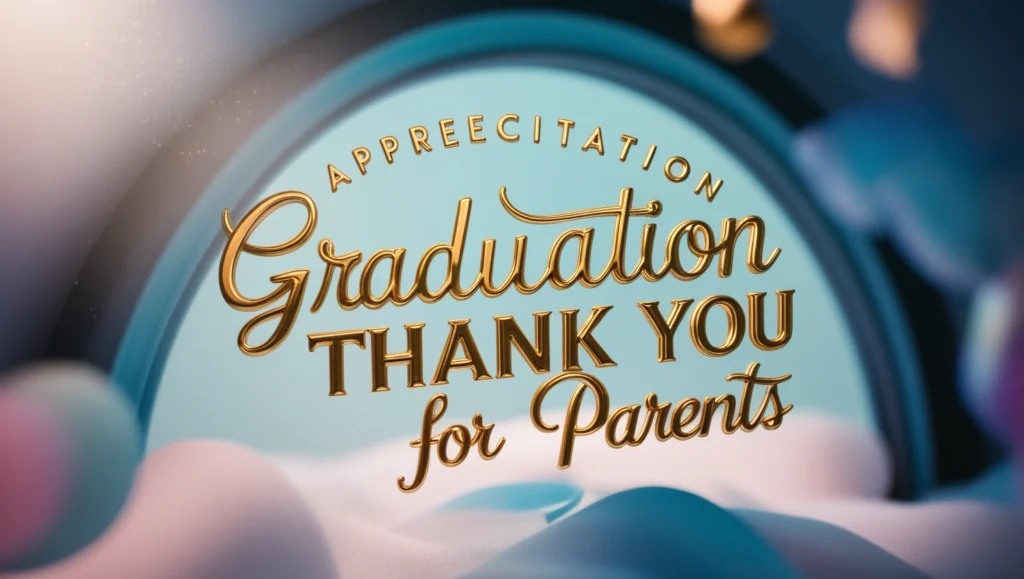 Appreciation Graduation Thank You Message for Parents