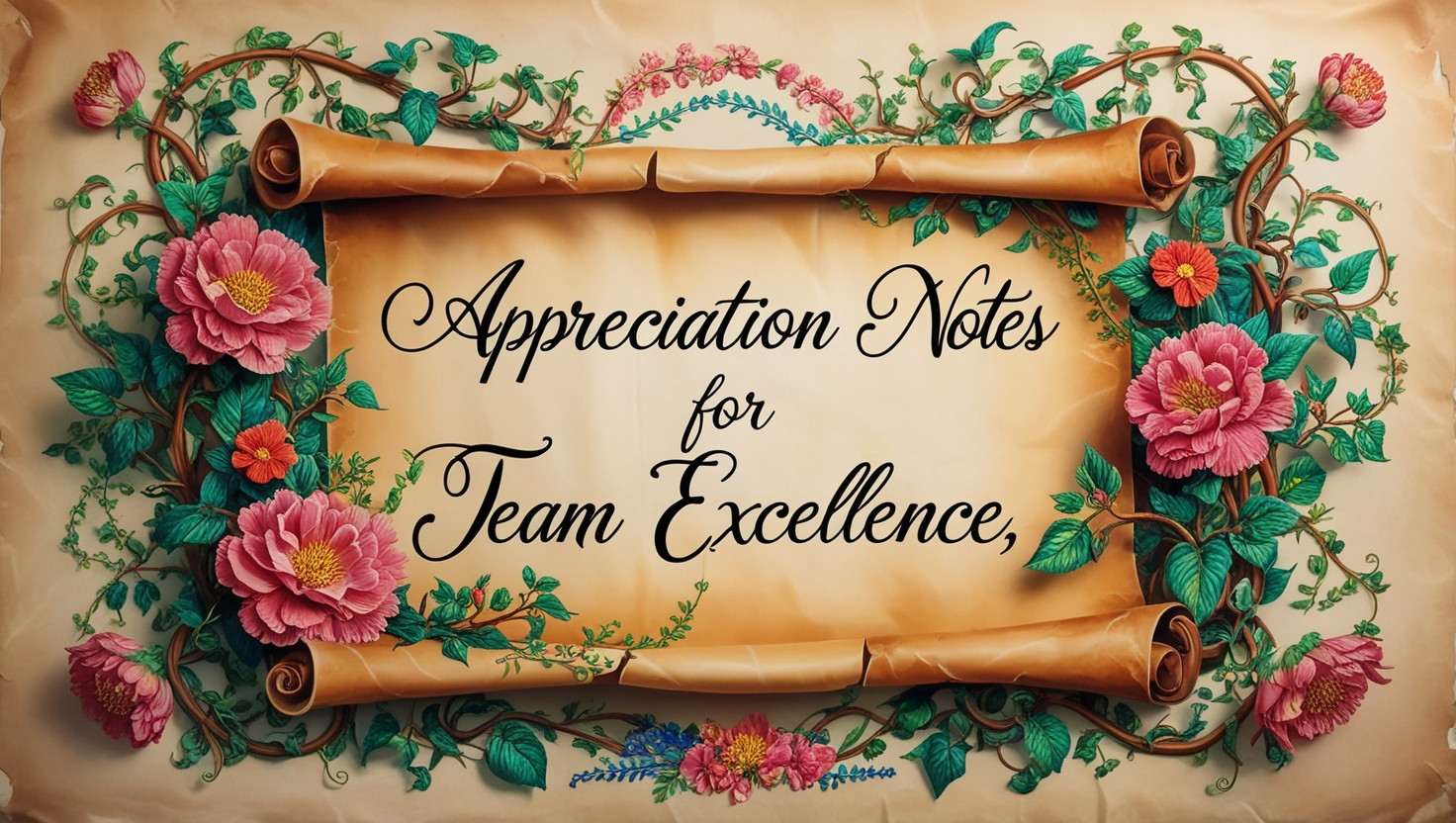 Appreciation Notes for Team Excellence