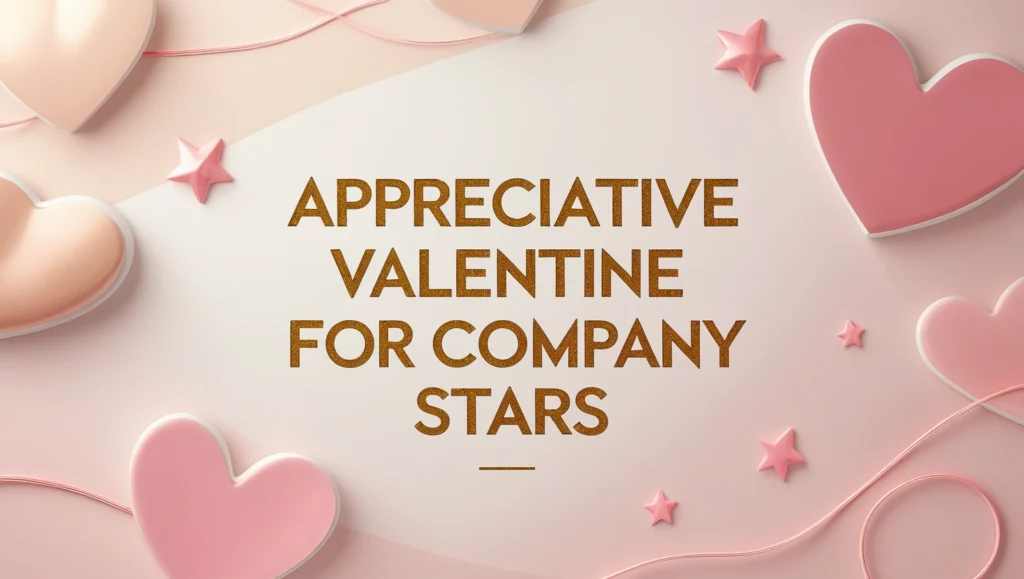 Appreciative Valentine Sayings for Company Stars