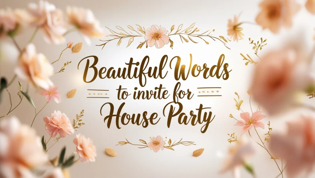 Beautiful Words to Invite for House Party