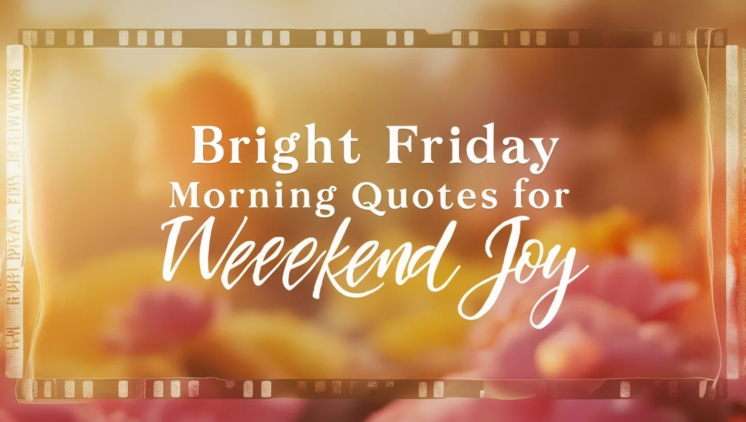 Bright Friday Morning Quotes for Weekend Joy