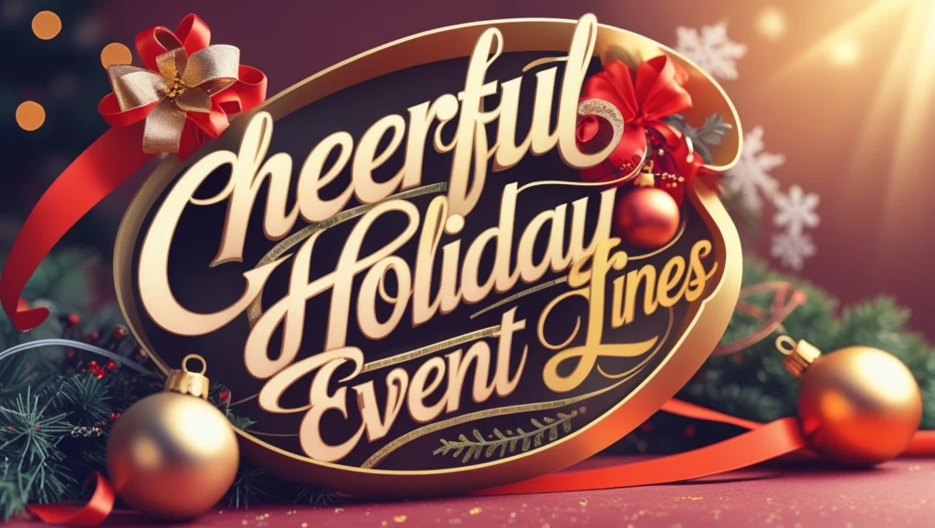 Cheerful Holiday Event Invitation Lines