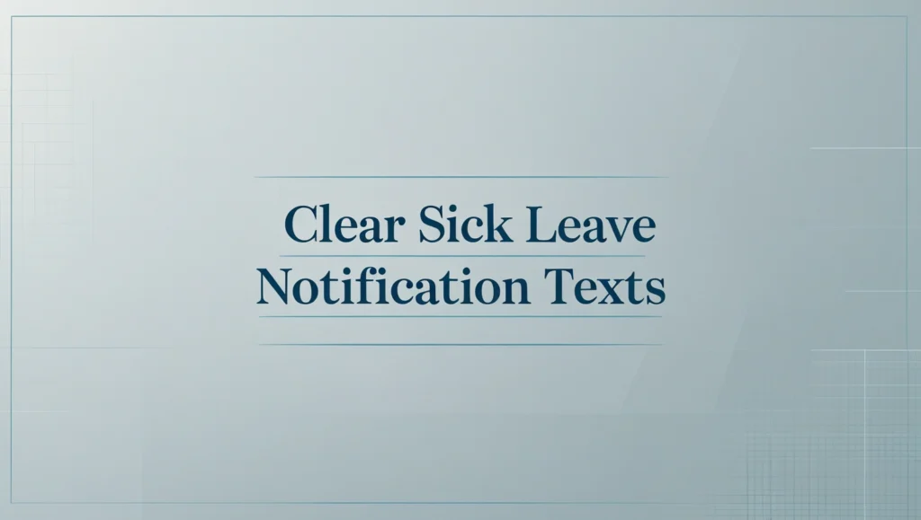 Clear Sick Leave Notification Texts