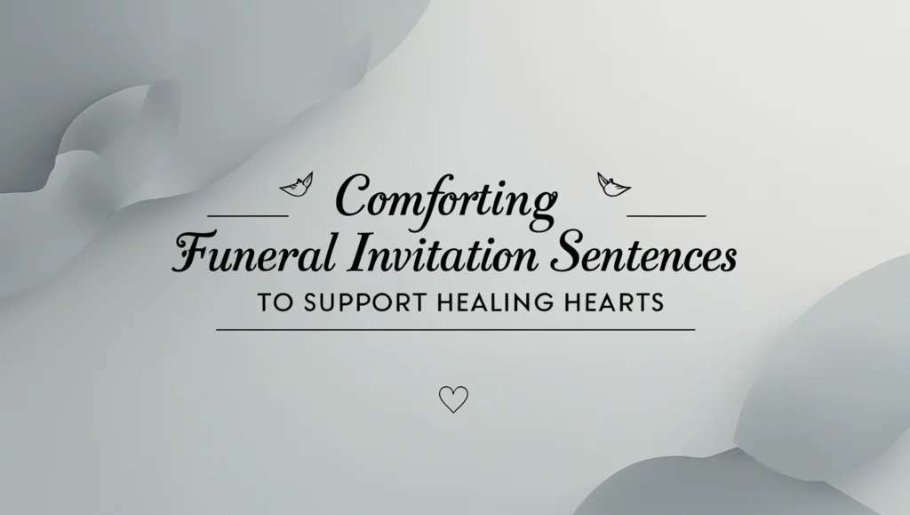 Comforting Funeral Invitation Sentences to Support Healing Hearts
