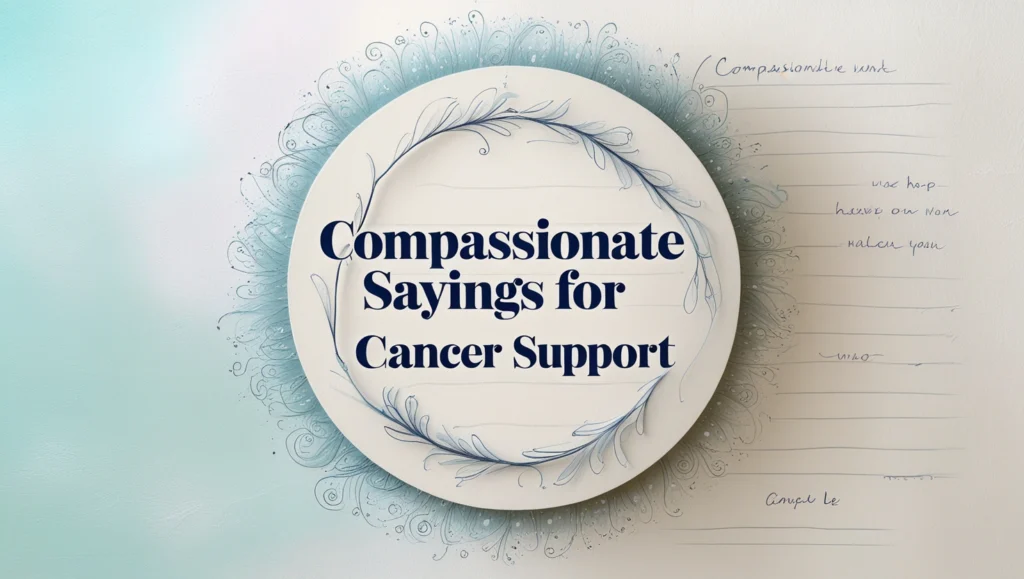 Compassionate Sayings for Cancer Support