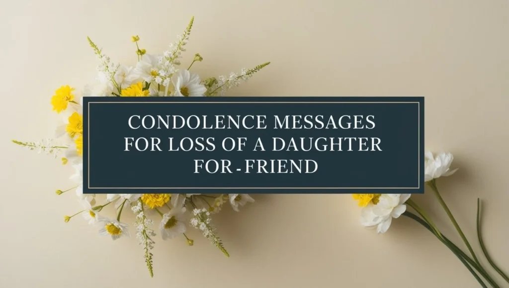 Condolence Messages for Loss of a Daughter for a Friend