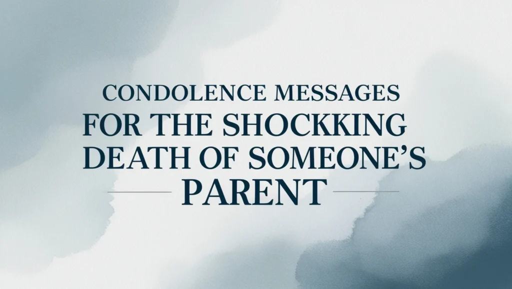 Condolence Messages for the Shocking Death of Someone’s Parent