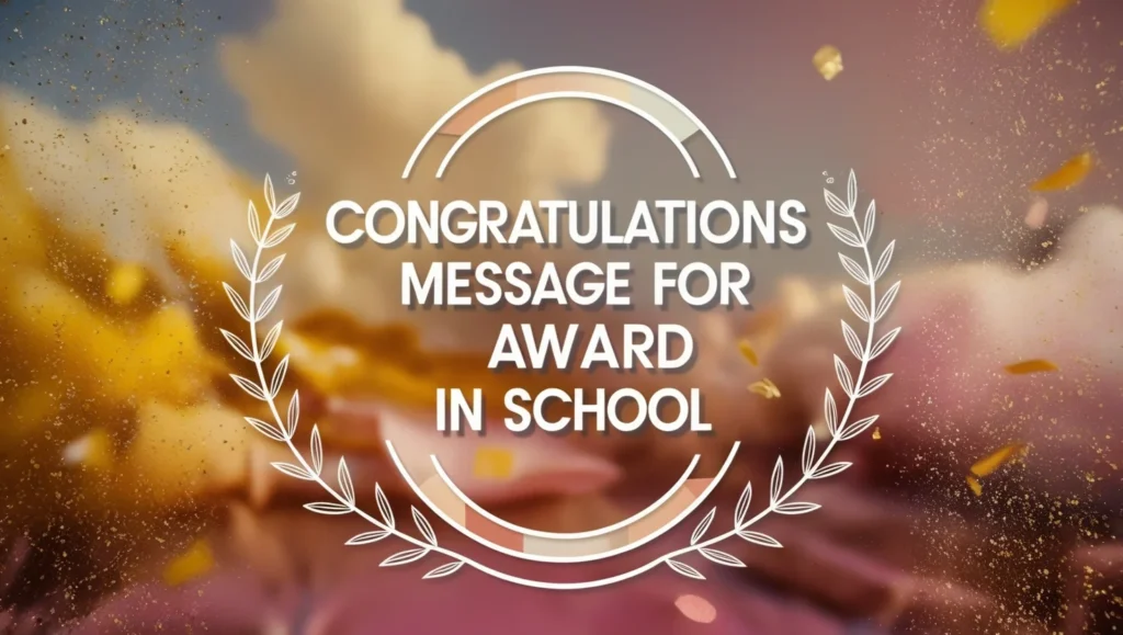 Congratulations Message for Award in School