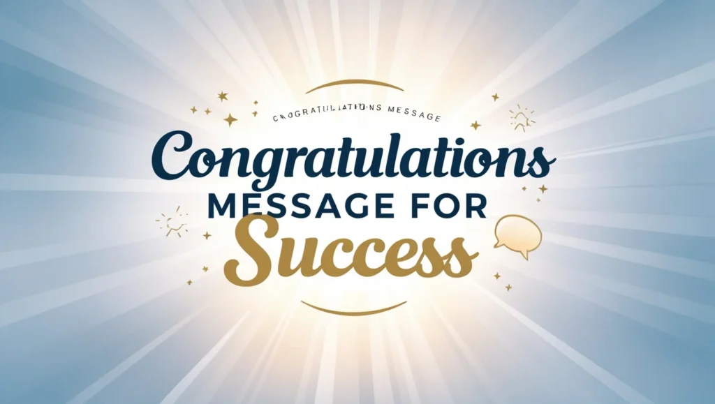 Congratulations Message for Success