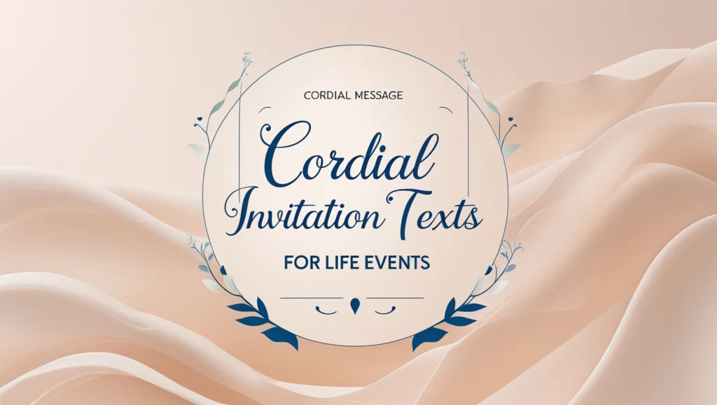 Cordial Invitation Texts for Life Events
