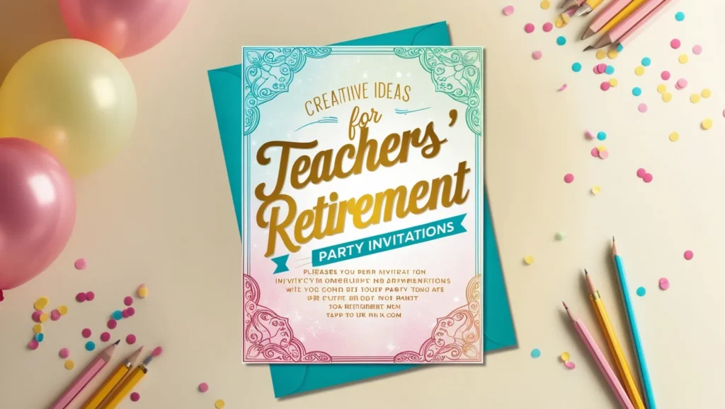 Creative Ideas for Teachers’ Retirement Party Invitations