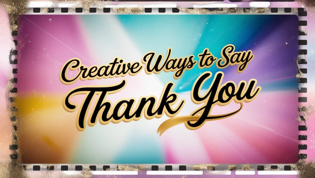 Creative Ways to Say Thank You