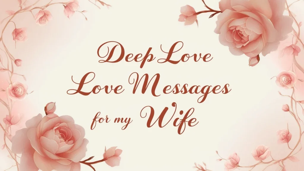Deep Love Messages for My Wife