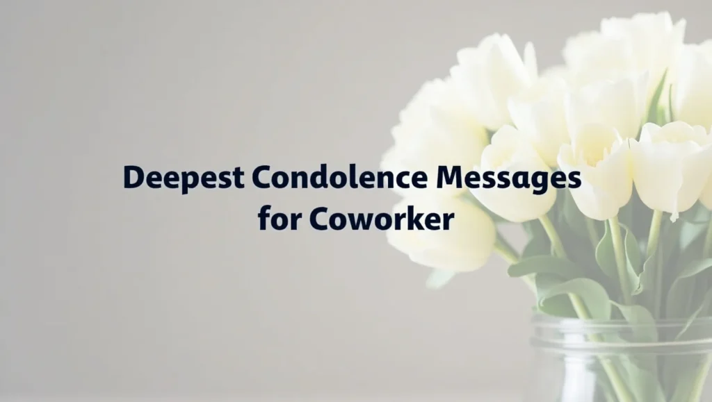Deepest Condolence Messages for Coworker