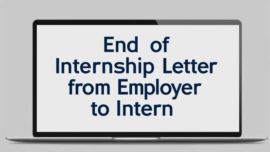 End of Internship Letter from Employer to Intern