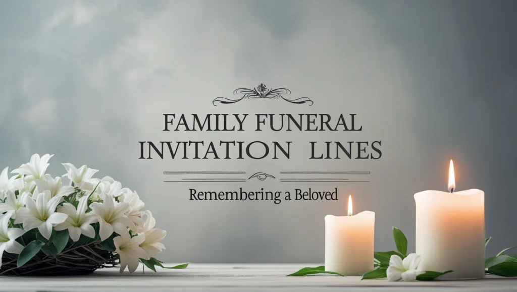 Family Funeral Invitation Lines Remembering a Beloved