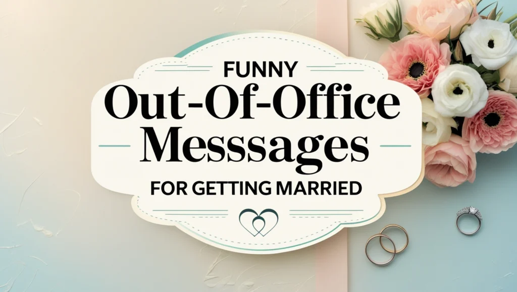 Funny Out-of-Office Messages for Getting Married