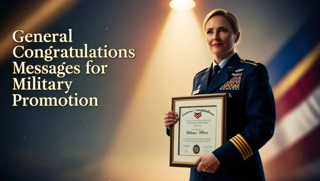 General Congratulations Messages for Military Promotion