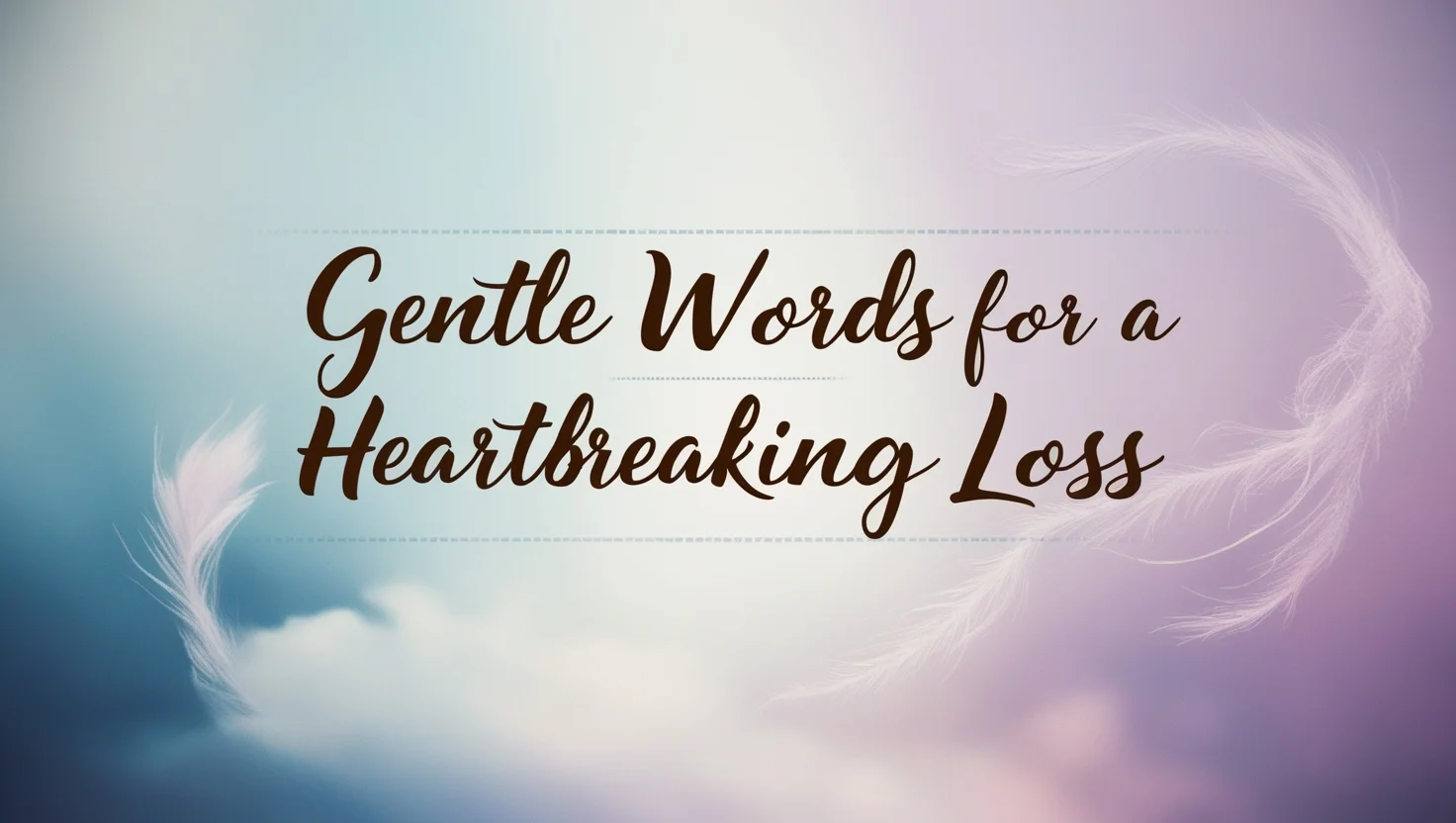 Gentle Words for a Heartbreaking Loss