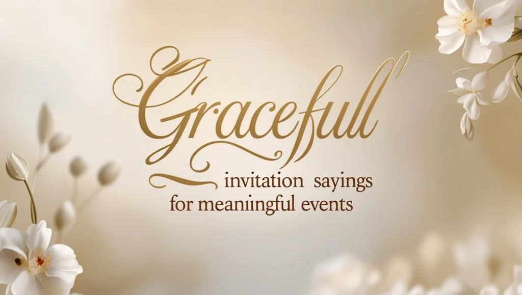 Graceful Invitation Sayings for Meaningful Events