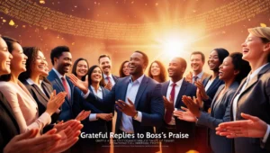 Grateful Replies to Boss's Praise