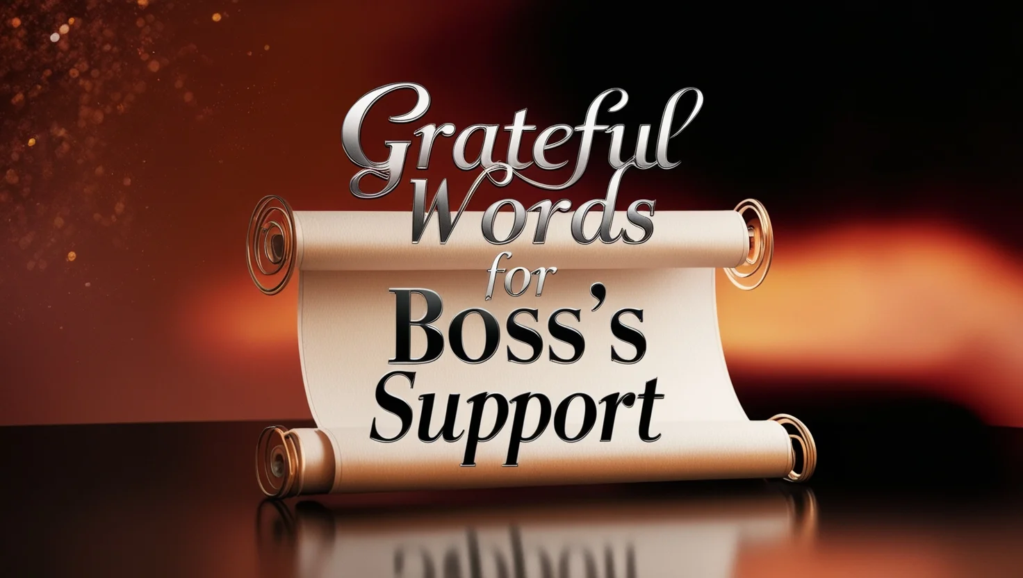 Grateful Words for Boss's Support