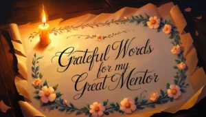 Grateful Words for My Great Mentor