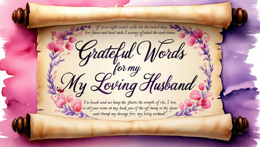 Grateful Words for My Loving Husband