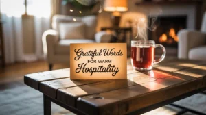 Grateful Words for Warm Hospitality