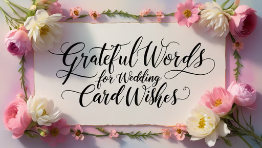 Grateful Words for Wedding Card Wishes