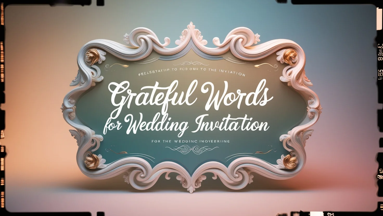 Grateful Words for Wedding Invitation