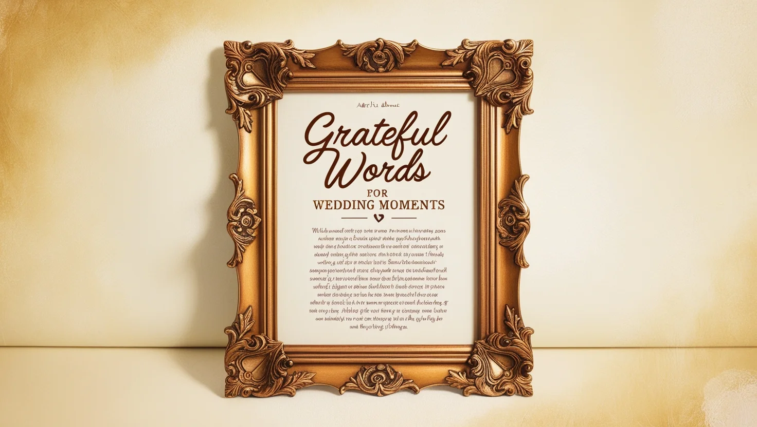 Grateful Words for Wedding Moments