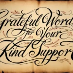 Grateful Words for Your Kind Support