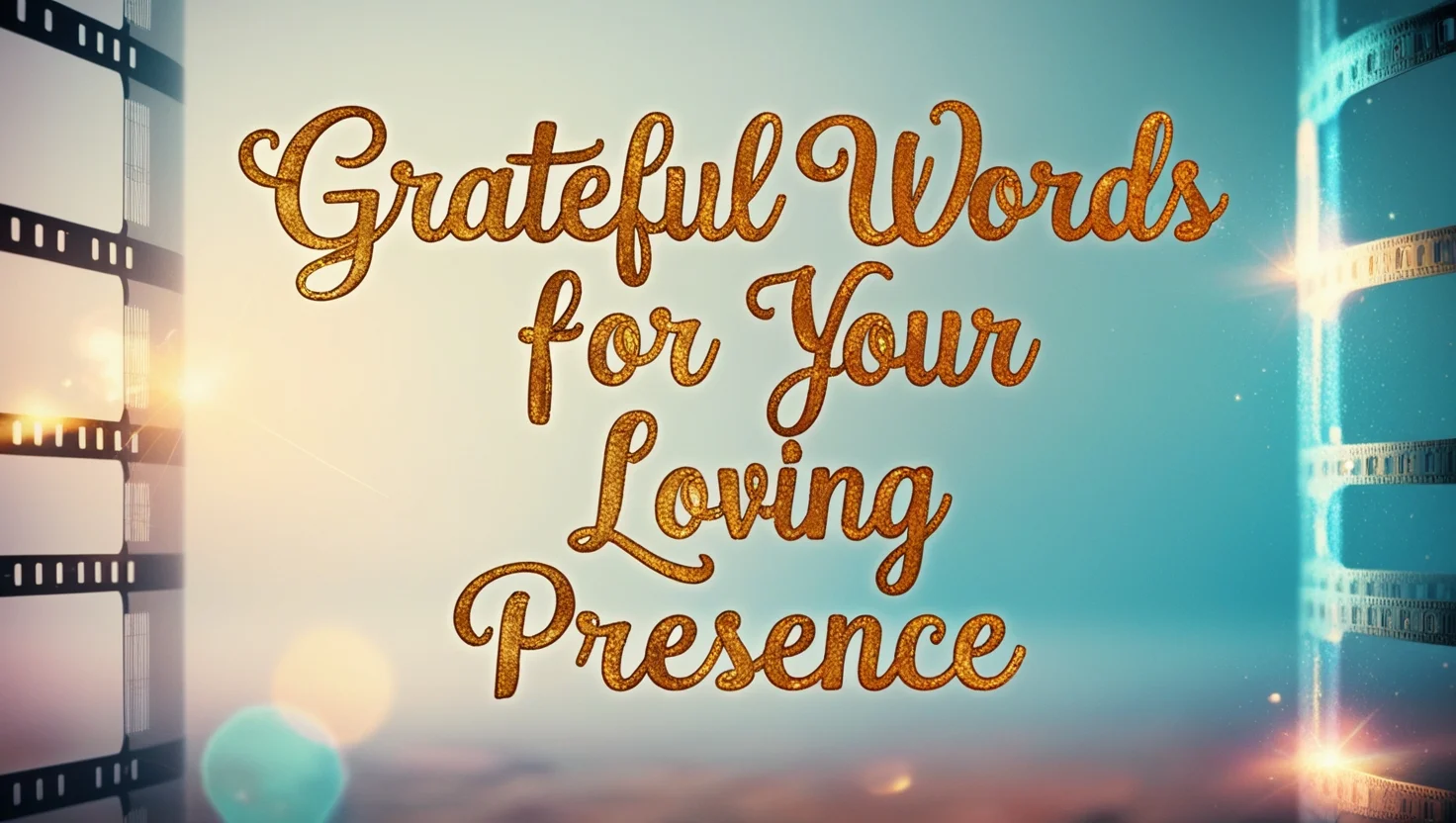 Grateful Words for Your Loving Presence