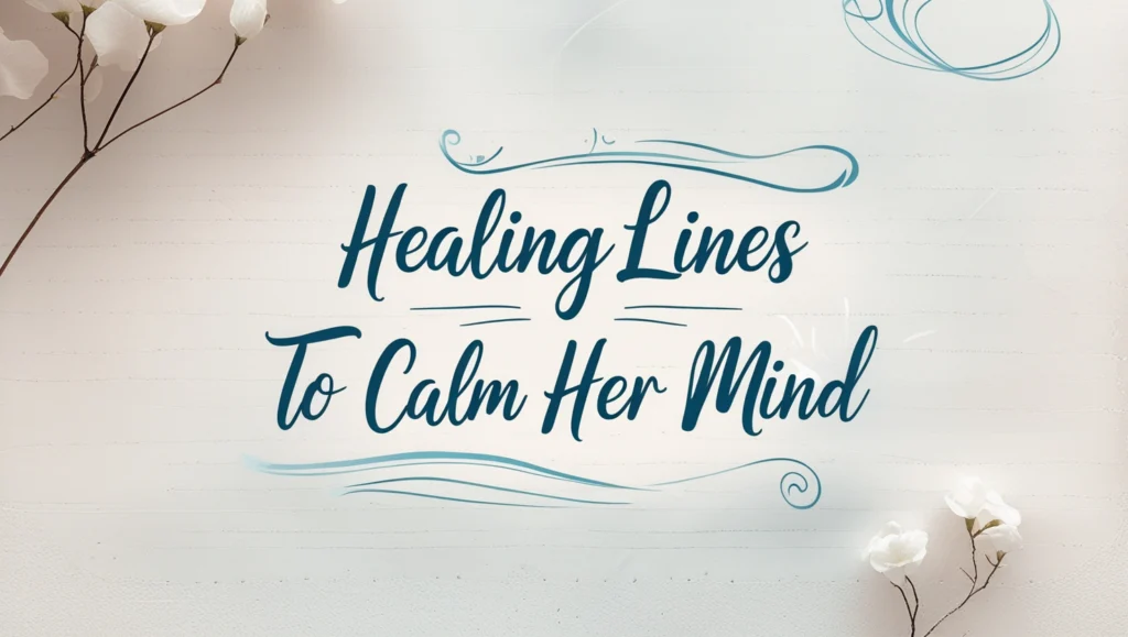 Healing Lines to Calm Her Mind