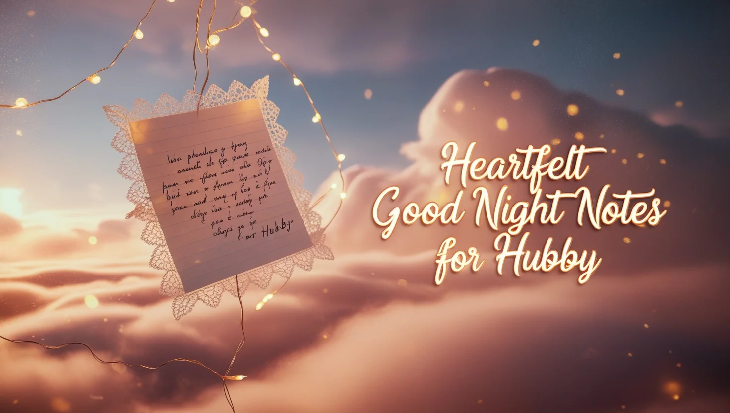 Heartfelt Good Night Notes for Hubby