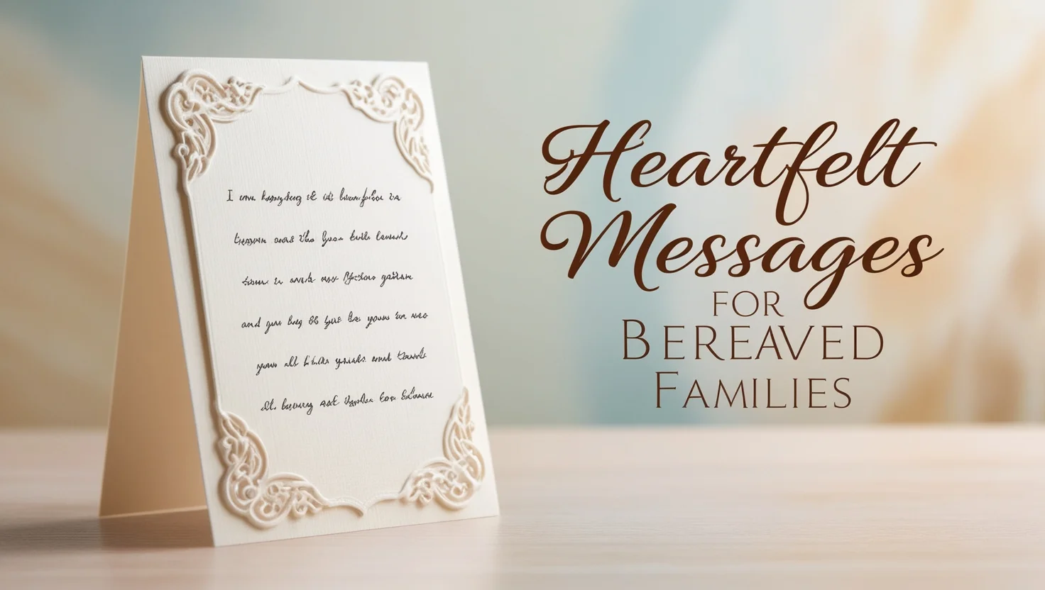 Heartfelt Messages for Bereaved Families