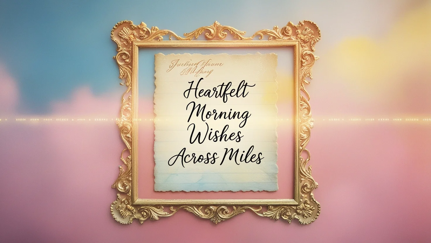 Heartfelt Morning Wishes Across Miles