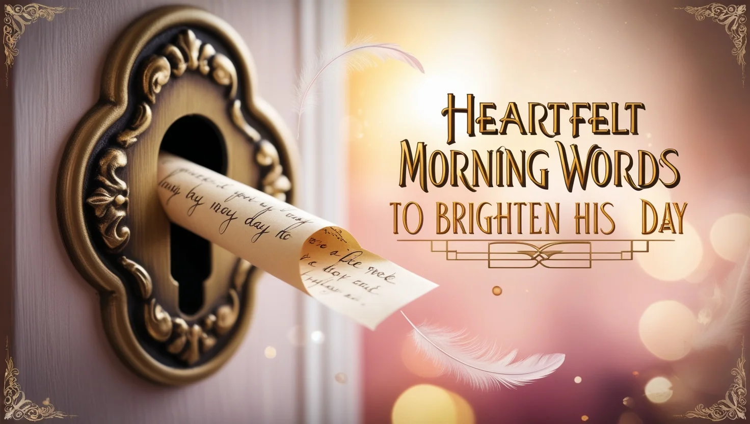 Heartfelt Morning Words to Brighten His Day