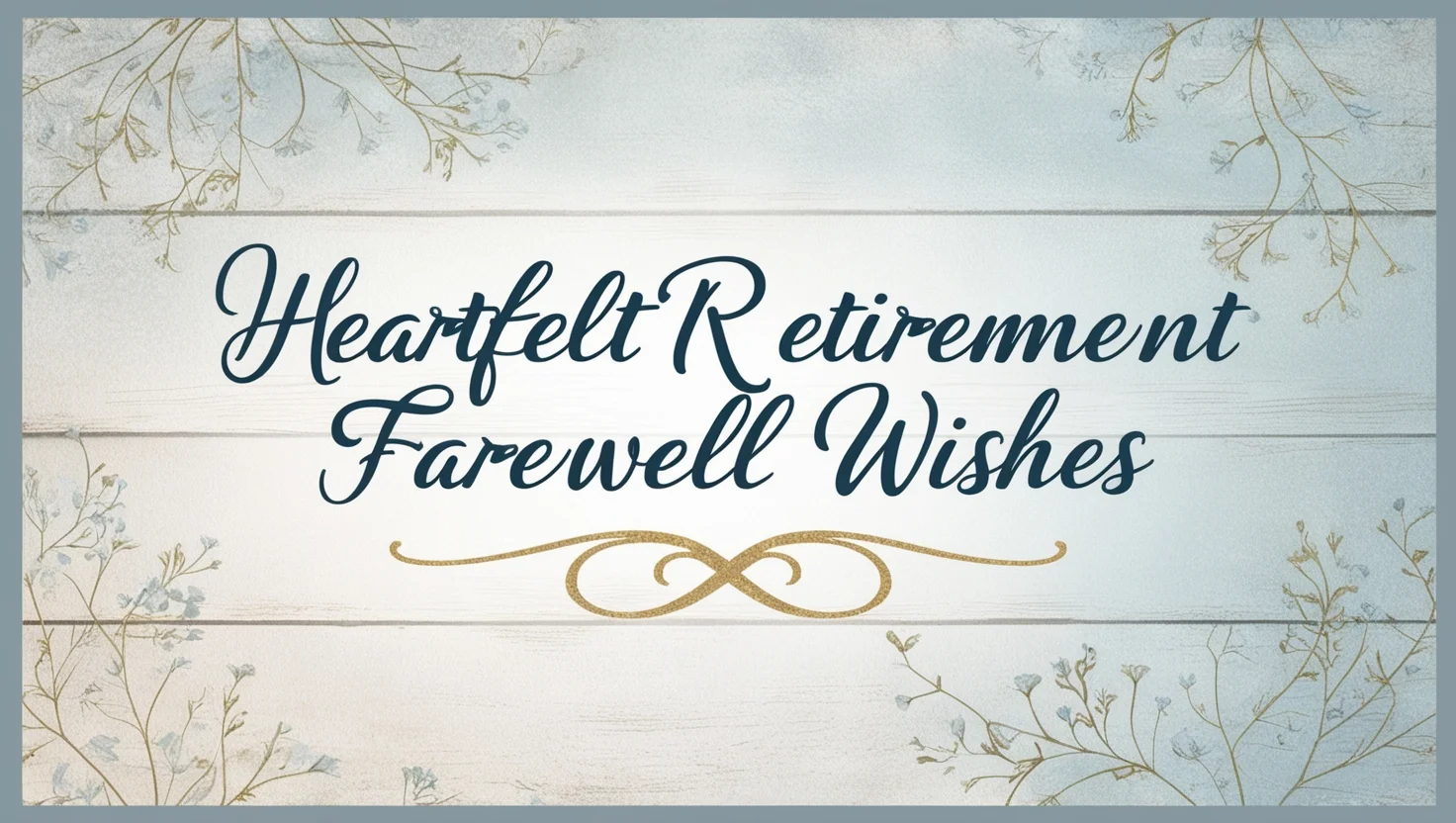 Heartfelt Retirement Farewell Wishes