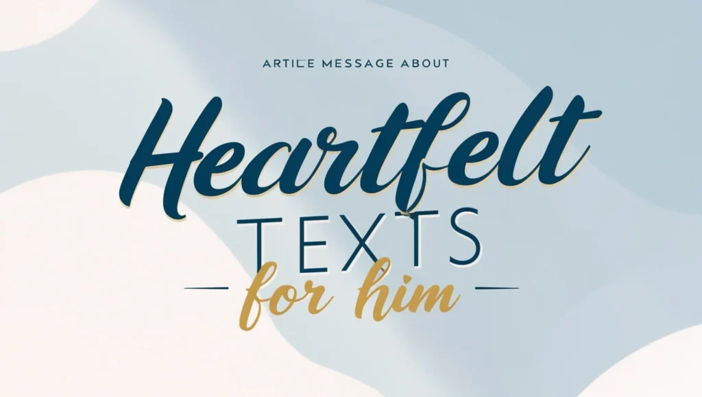 Heartfelt Texts For Him