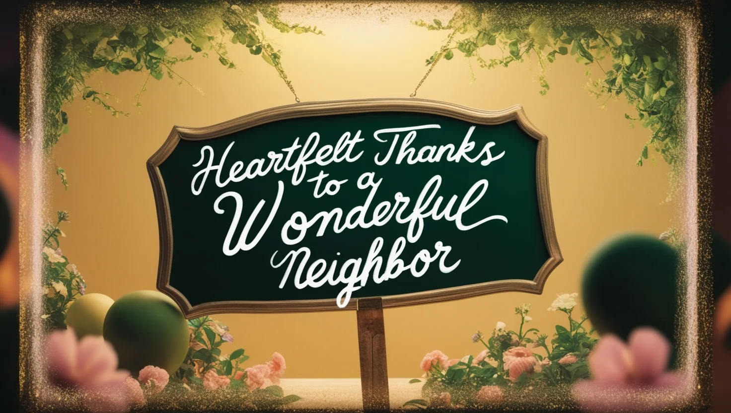 Heartfelt Thanks to a Wonderful Neighbor