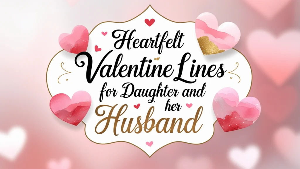 Heartfelt Valentine Lines for Daughter and Her Husband