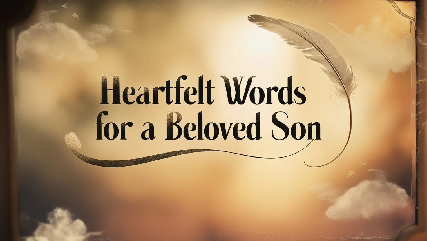 Heartfelt Words for a Beloved Son