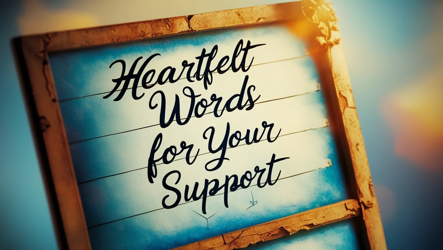Heartfelt Words for Your Support