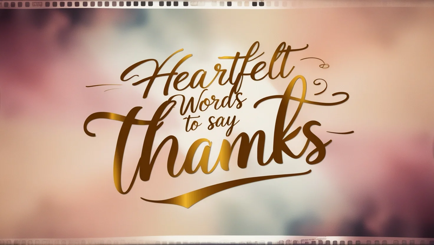 Heartfelt Words to Say Thanks